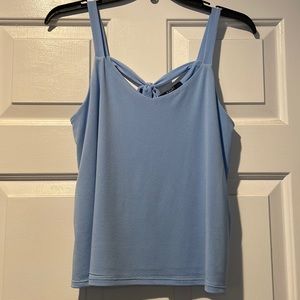 Baby blue dressy cute tank with bow detail in the back. NWT